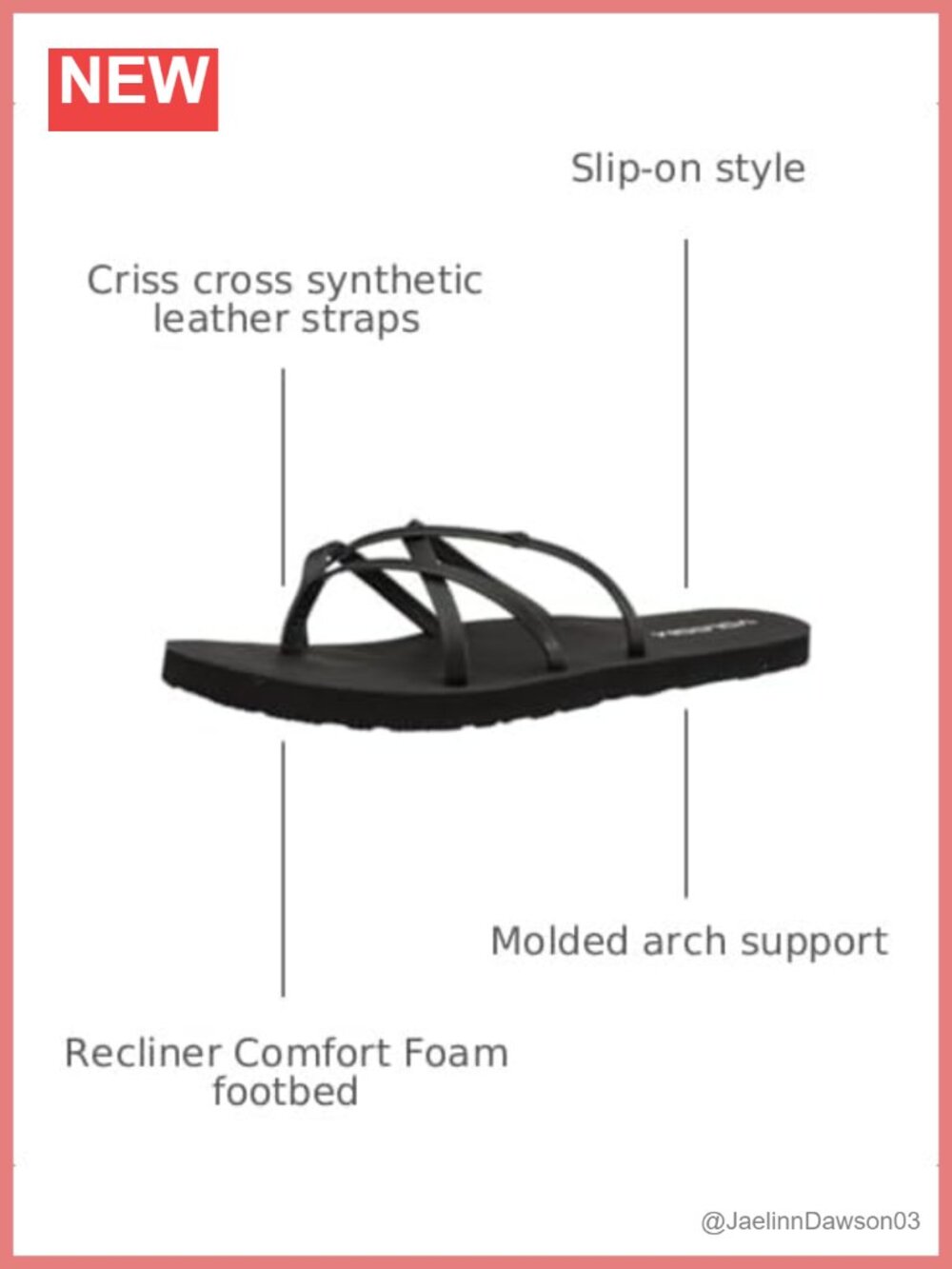 Criss Cross Strappy Flip Flop Sandals With Arch Support